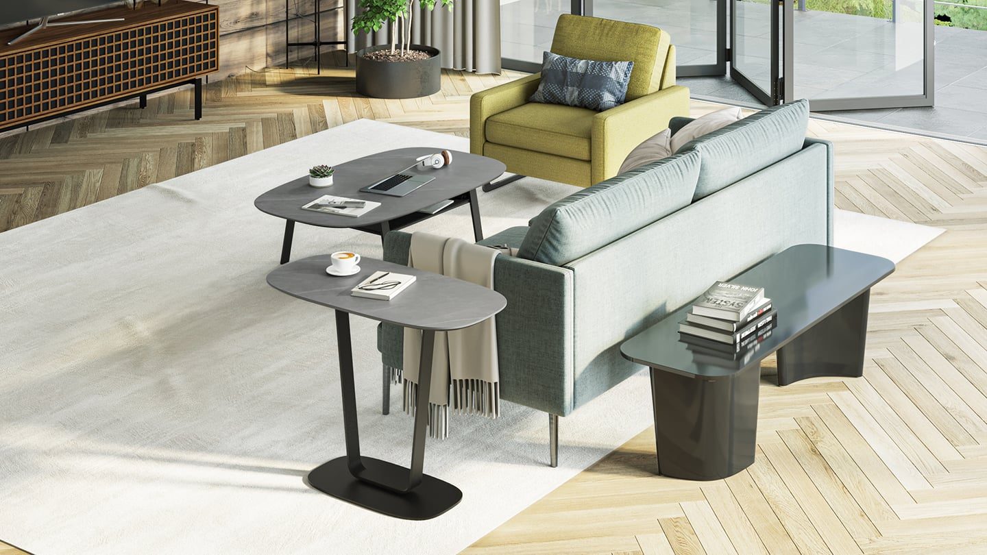 Cloud 9 1186 Porcelain Top End Table | BDI Furniture