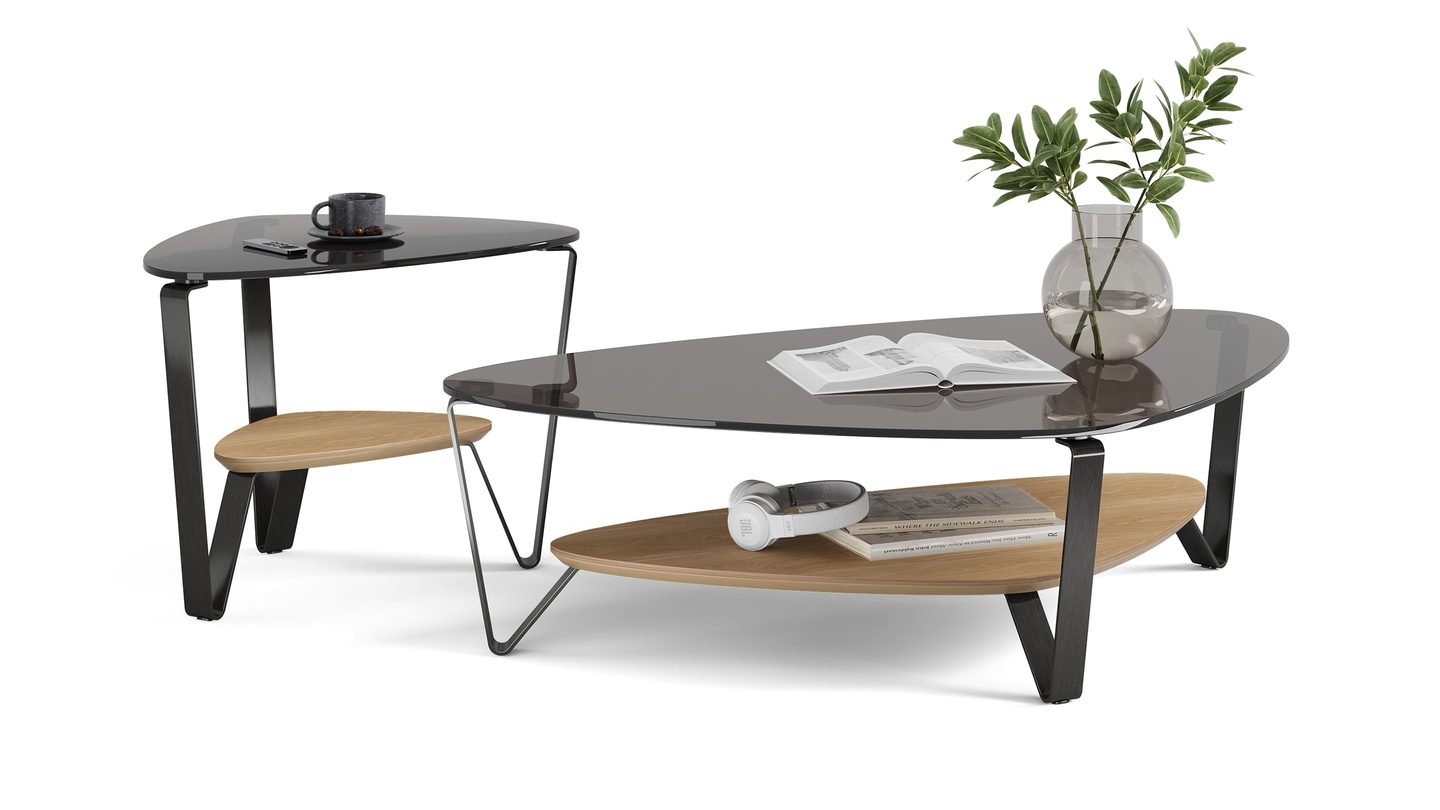 Dino 1363 Large Modern Glass Coffee Table | BDI Furniture