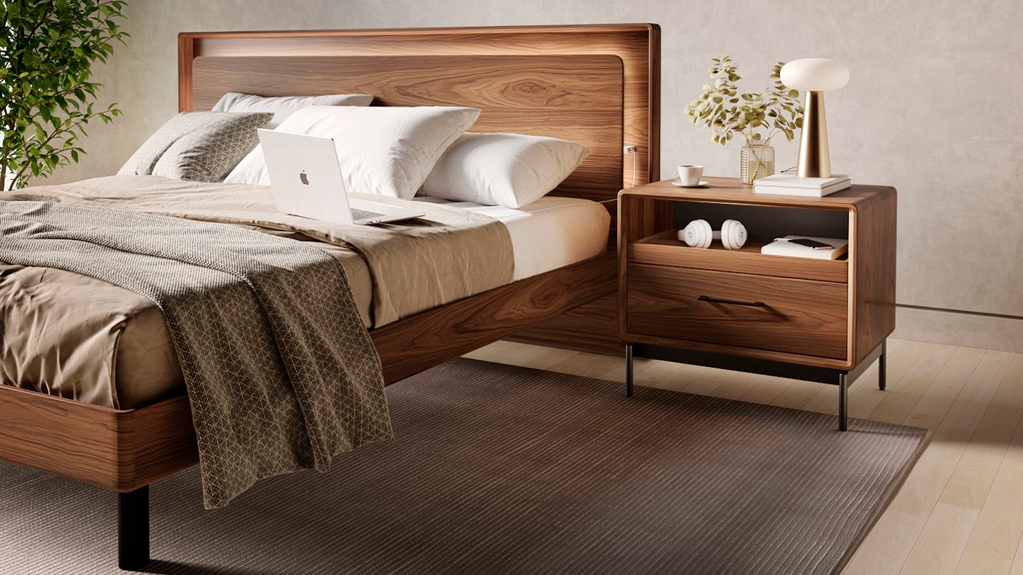 BDI LINQ bedroom Up LINQ Bed modern bedroom furniture with lighting 11