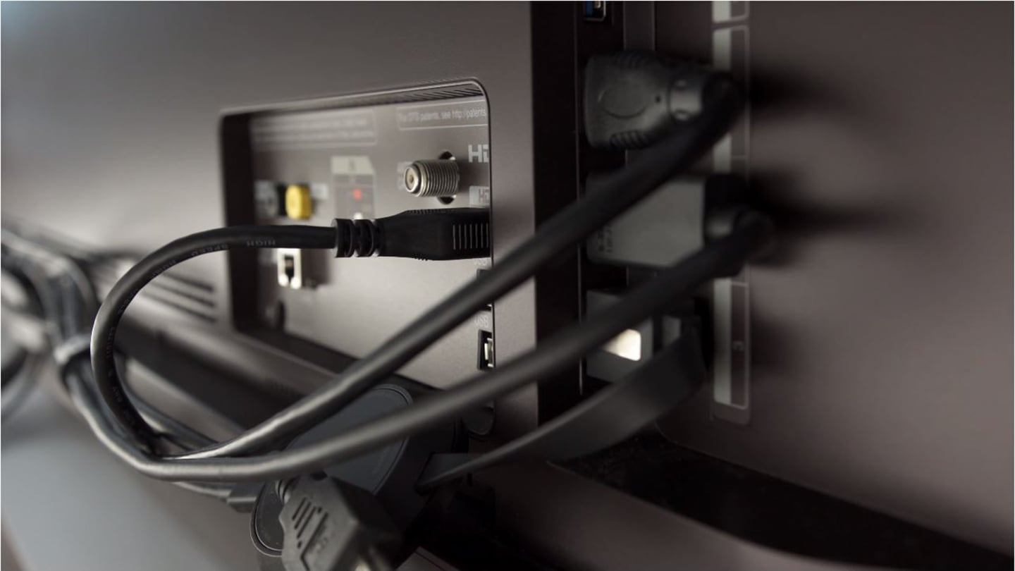 HDMI ports shown at the rear of a 4K television.