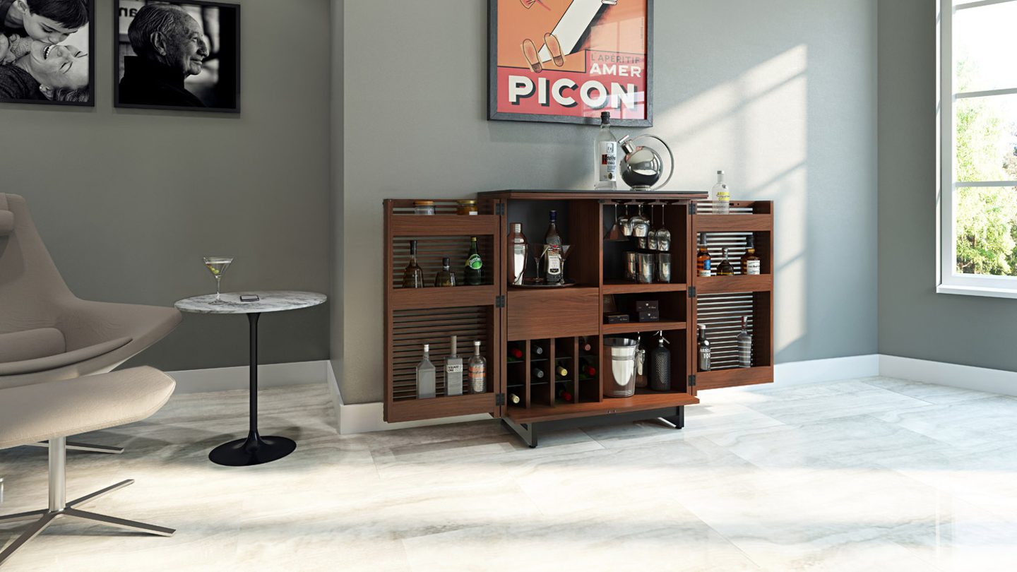 How to stock a home bar cabinet 2