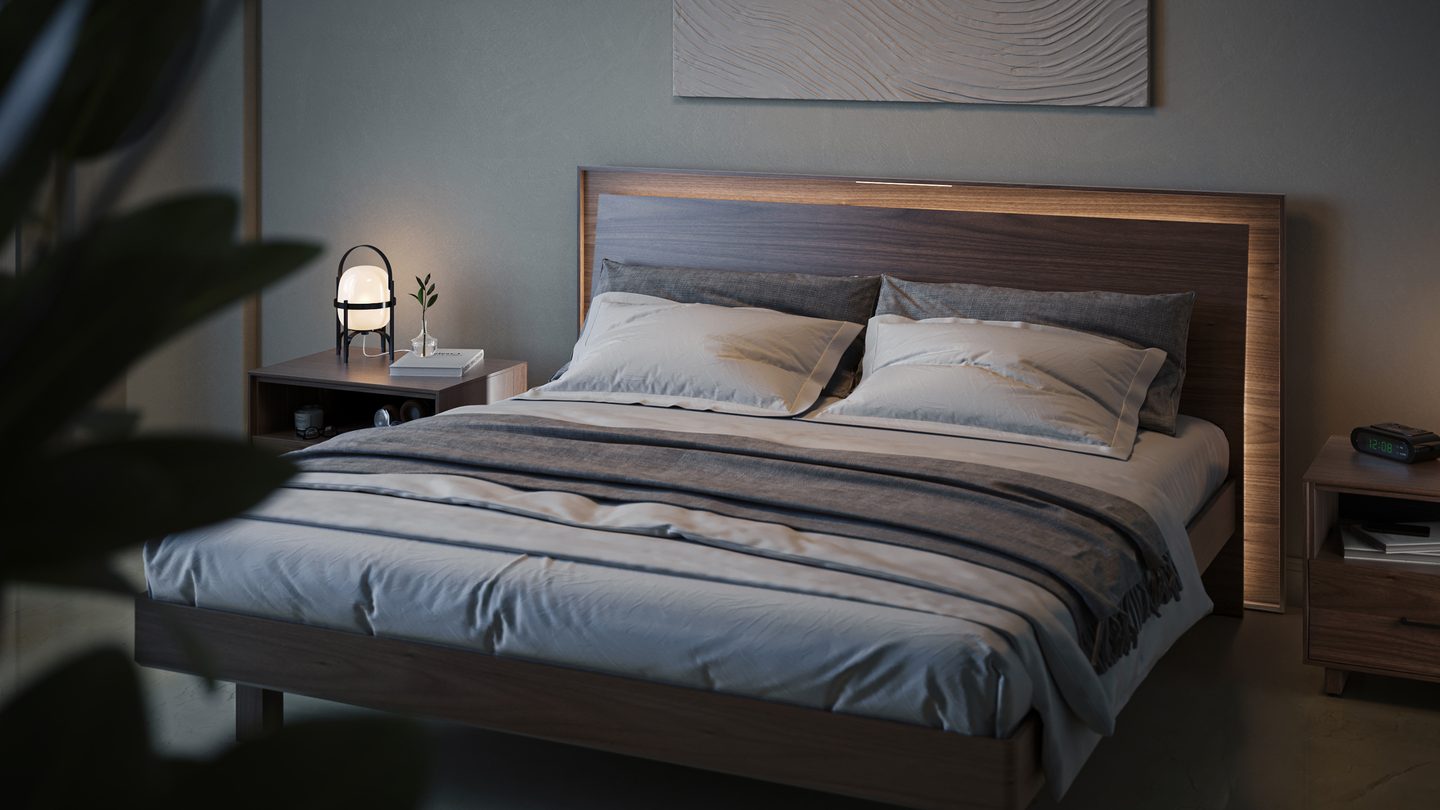 Kava bed lighting bedroom design story 1440