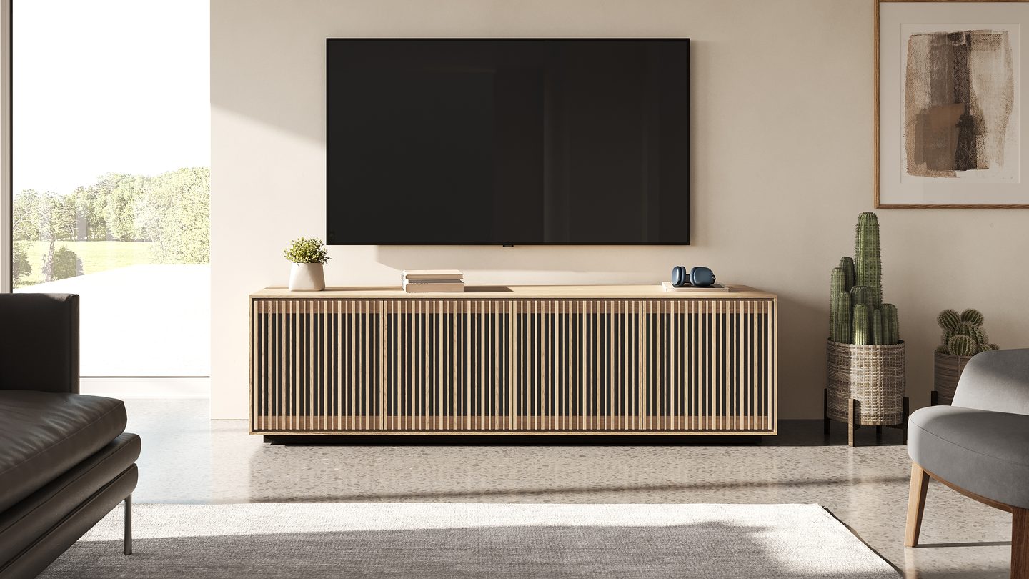 Profile 8479 BDI washed oak media storage cabinet future of furniture design 1440