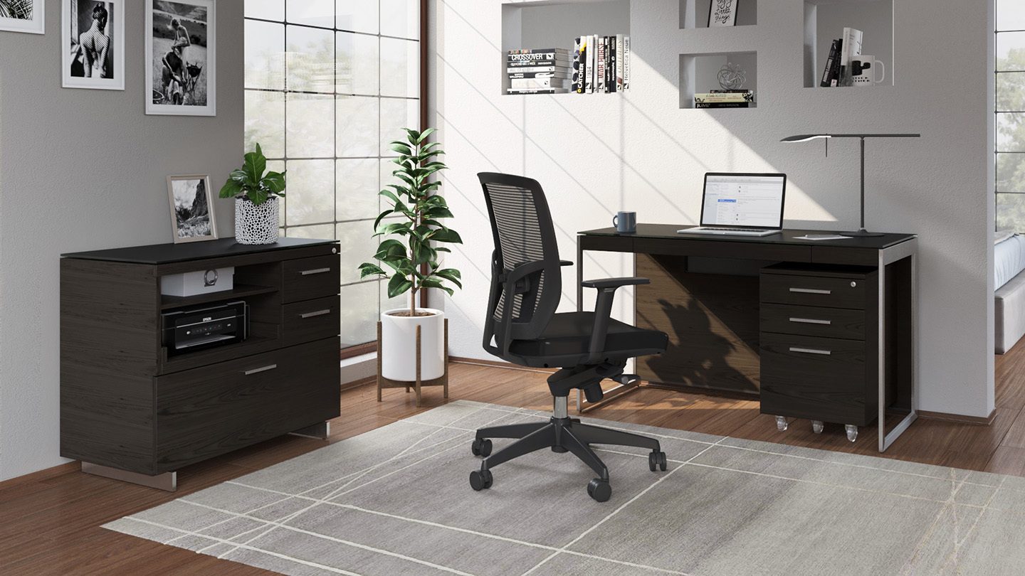 Sequel modern home office small desk bdi furniture