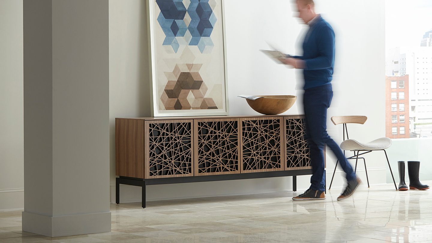 Signature finish blog elements console walnut bdi furniture 1440