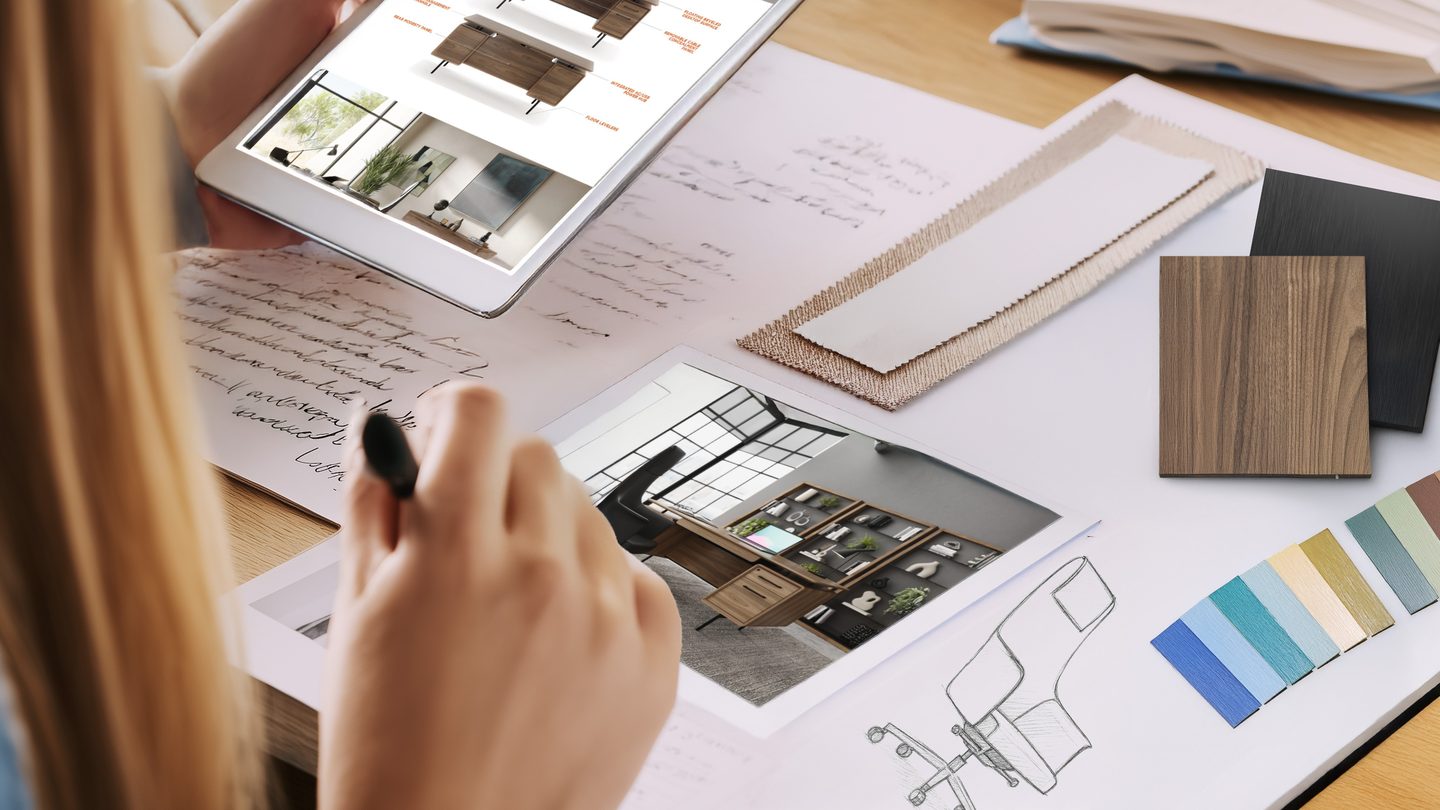 BDI Furniture Trade Program mood board for Interior Designers.