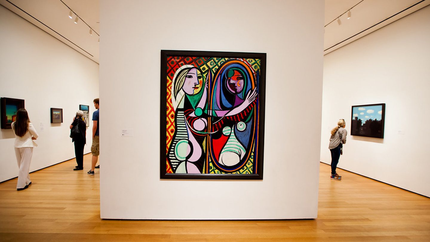 Girl before mirror museum