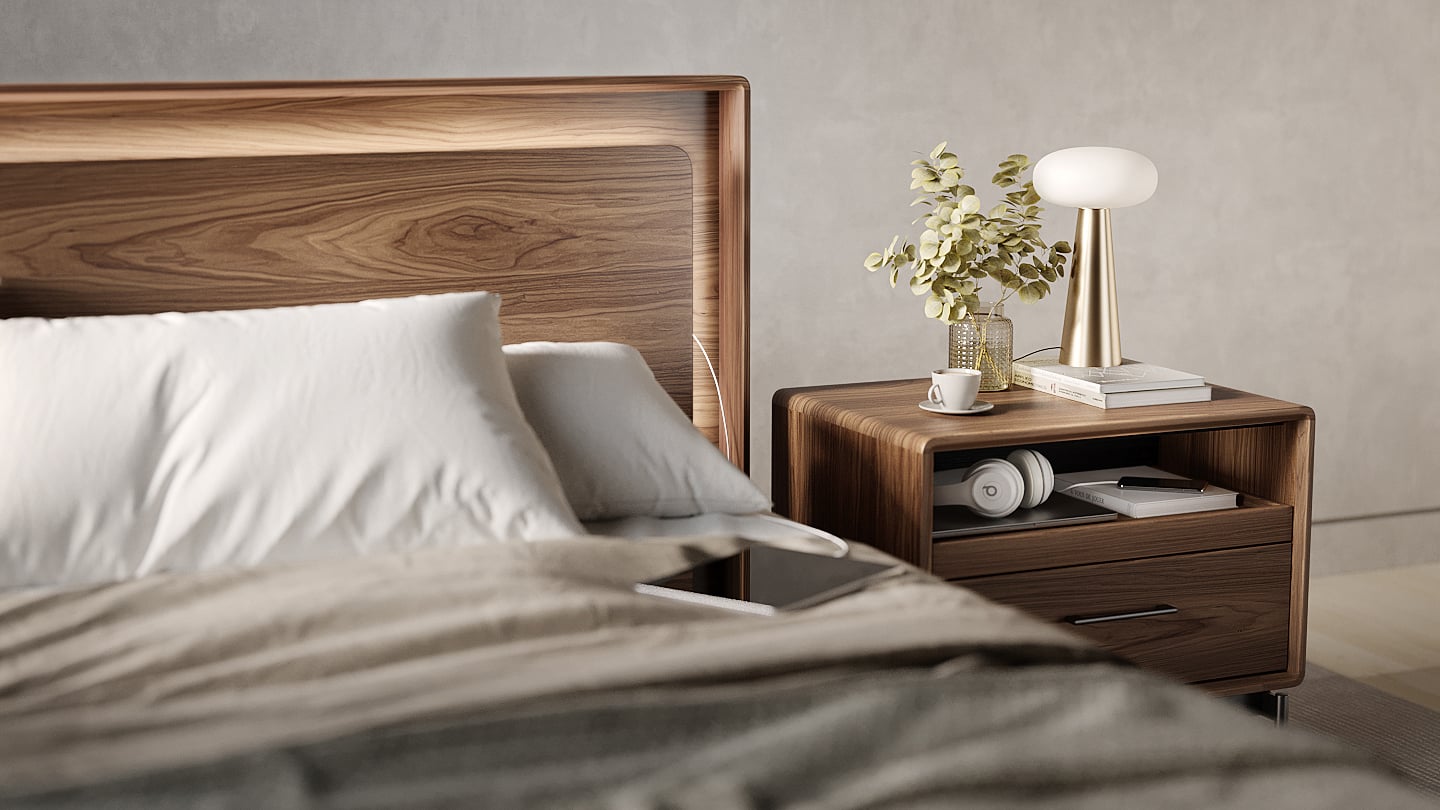 LINQ bedroom BDI Up LINQ Bed modern bedroom furniture with lighting 8