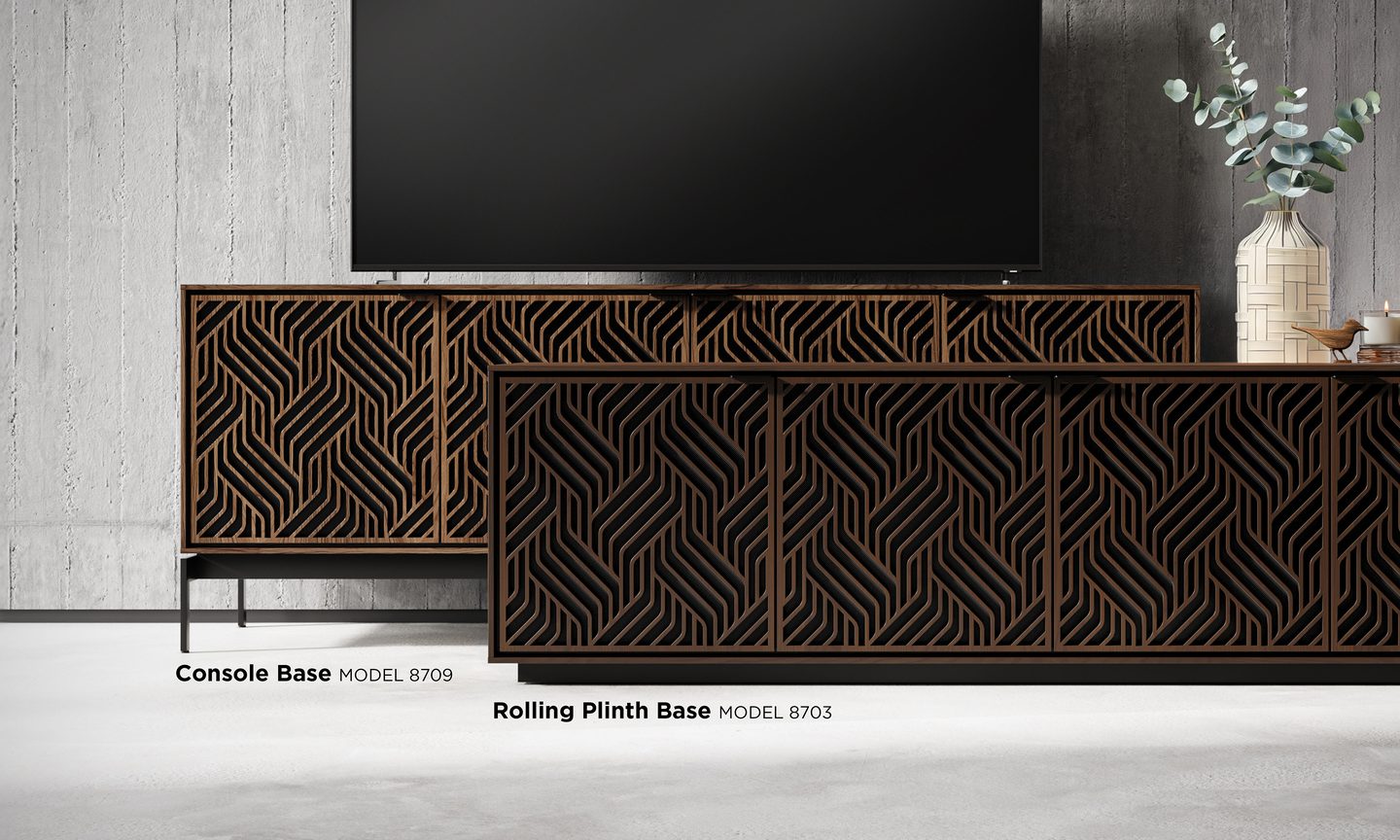 Elements Weave 8703 Media Console and Storage Cabinet | BDI Furniture