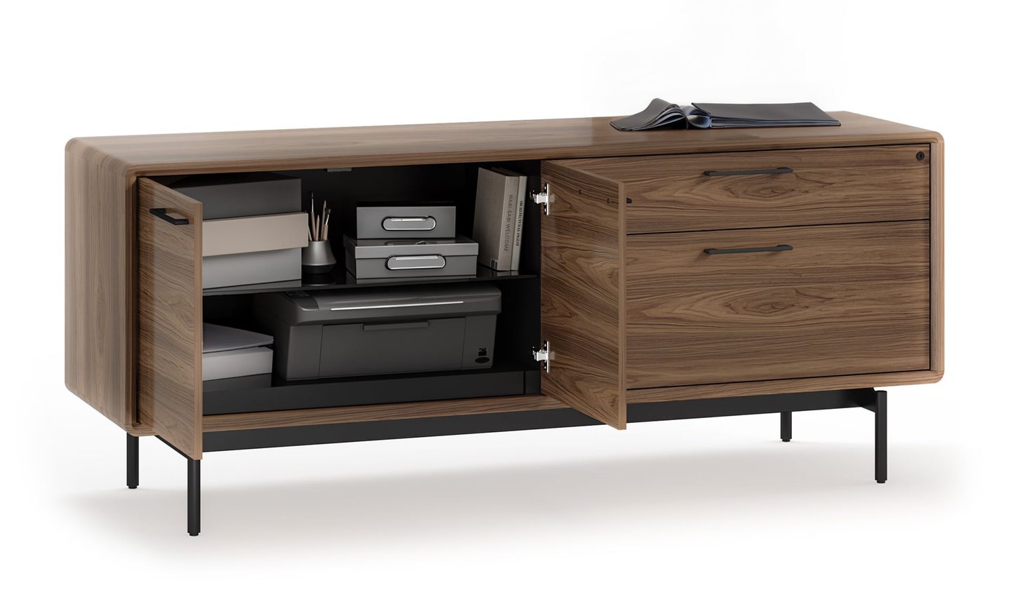 Linq office credenza 6829 BDI modern office storage printer tray 1920x1152b