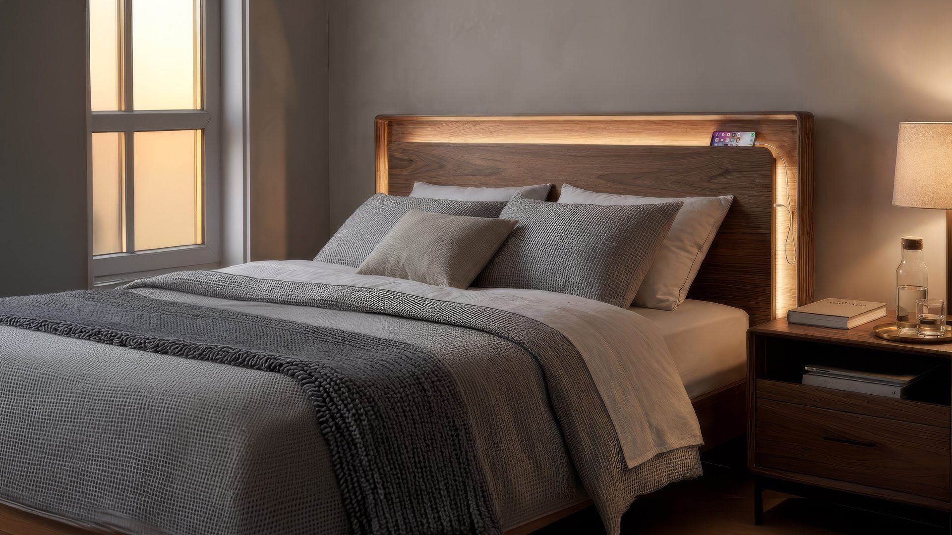 LINQ bedroom BDI Up LINQ Bed modern bedroom furniture with lighting beds hero