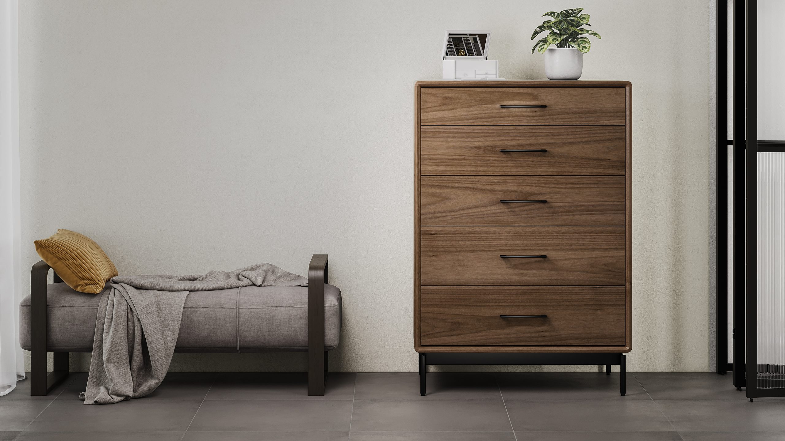 LINQ 9185 5-Drawer Tall Modern Wardrobe Chest | BDI Furniture