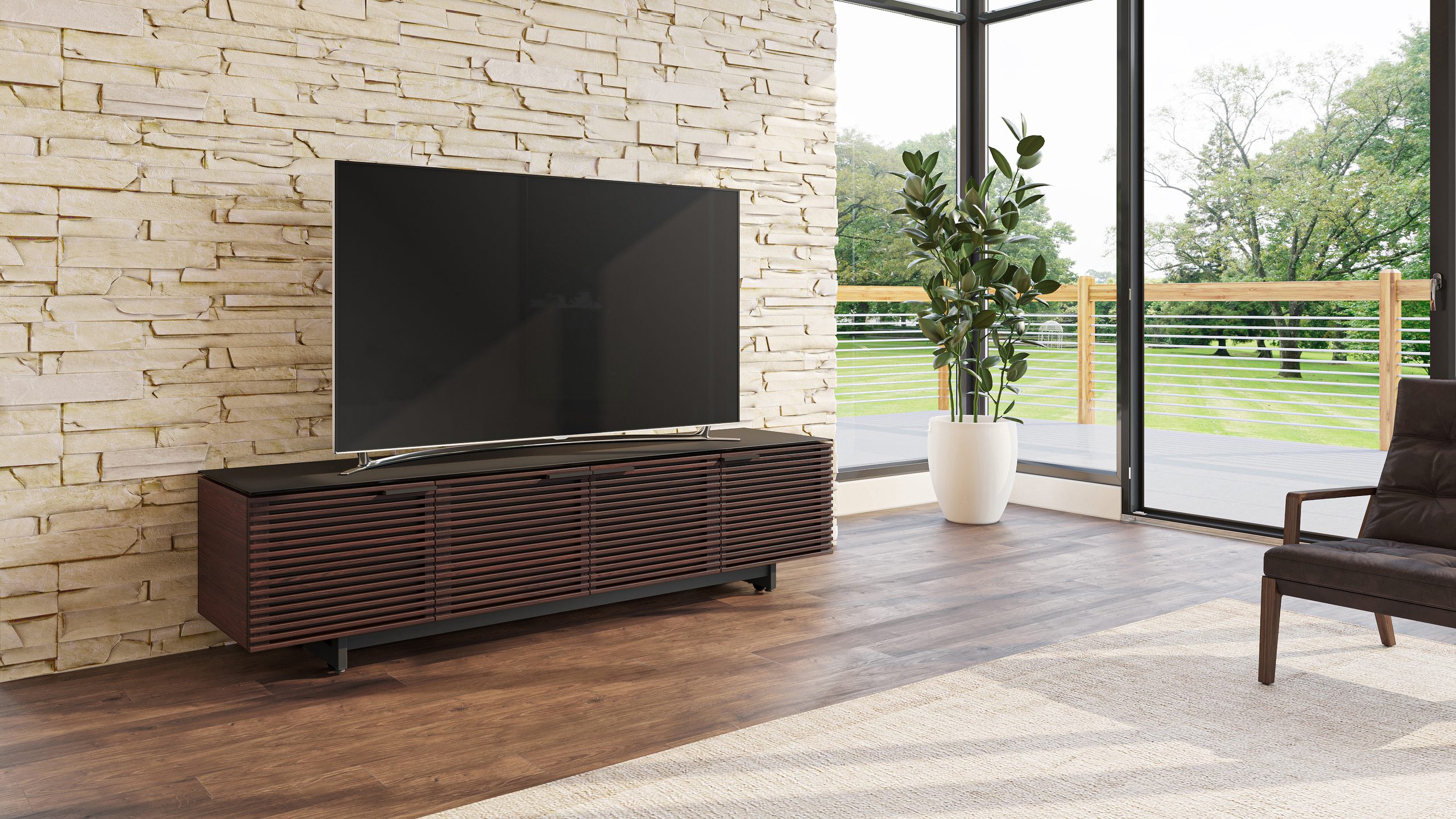 Corridor 8173 Low Profile TV Stand & Media Console | BDI Furniture