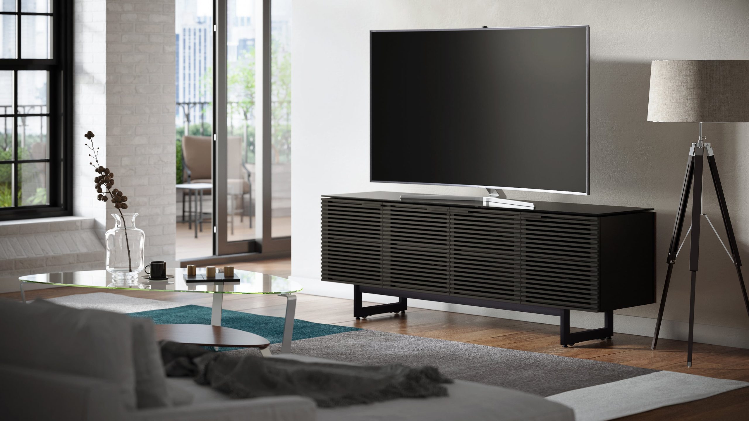 トライアルセット・サンプル bIuebird Twin-Star International Morado Bay 42MM6717-PO126 TV Stand with Electr