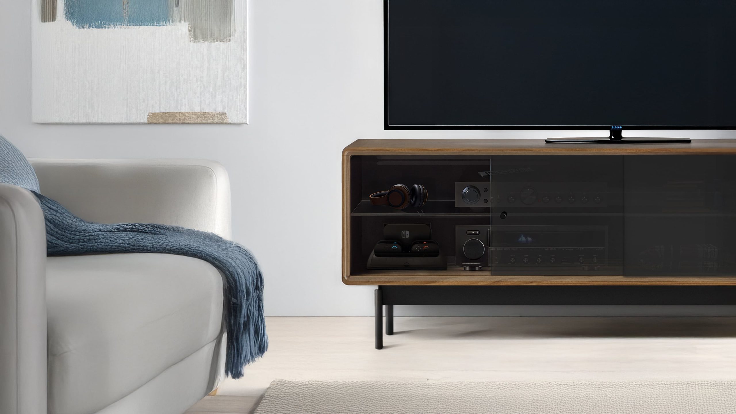LINQ Media+Storage 7583 Low Console | BDI Furniture
