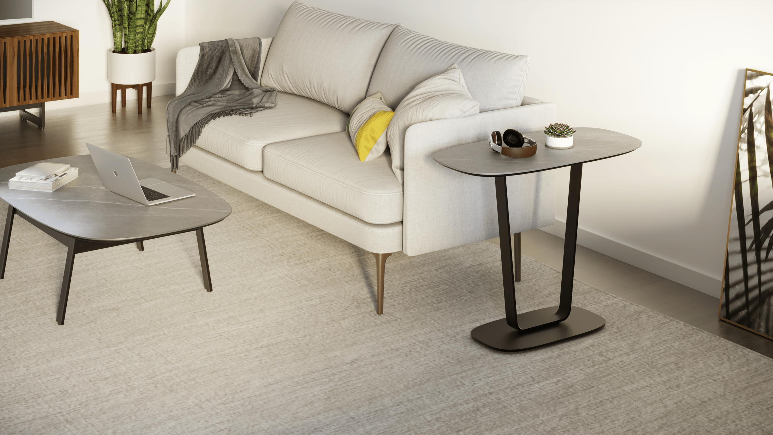Cloud 9 1186 Porcelain Top End Table | BDI Furniture