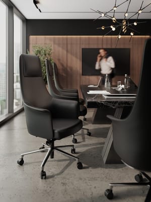Bolo chair 3531 BDI modern leather executive chair black homepage