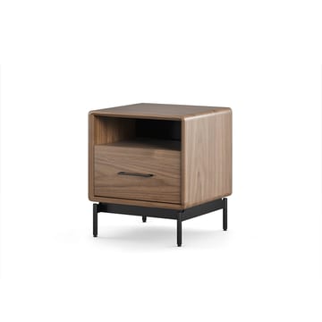 Linq 9181 modern wood bedroom 22 side table bdi furniture walnut isolated 2 1200