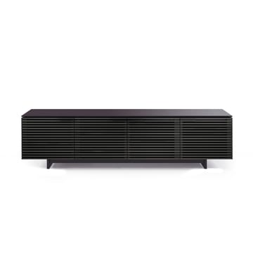 The BDI Corridor Media Console in Charcoal Contemporary Tv Cabinet with Media Storage and Adjustable Shelving