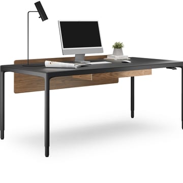 Luma office lift work table 6763 BDI keyboard storage drawer 6769 large adjustable back panel 6767 Down Seated BL 7 3200
