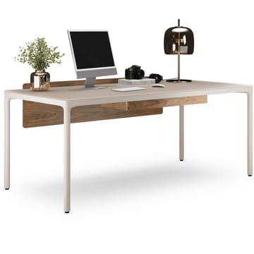 Luma office stationary work table 6763 S BDI keyboard storage drawer 6769 large adjustable back panel 6767 Down DU 7 3200