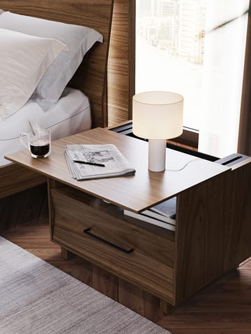 Kava 9682 9617 queen BDI walnut modern platform bed 2 360 480