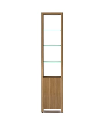 Linea 5801 BDI single shelf natural walnut people 1