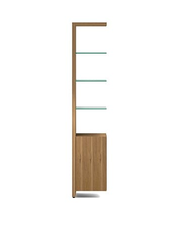 Linea Double Glass Modern Shelf Extension | BDI Furniture