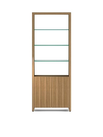 Linea 5802 BDI double shelf walnut people 2