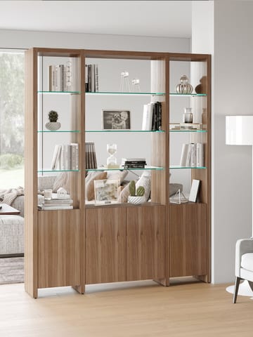 Linea shelf room divider natural walnut
