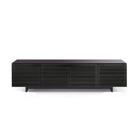 The BDI Corridor Media Console in Charcoal Contemporary Tv Cabinet with Media Storage and Adjustable Shelving