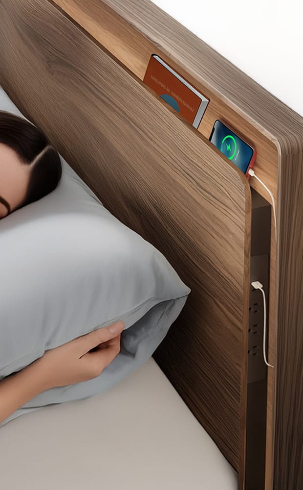 Up linq walnut woman sleeping phone charging collection promo