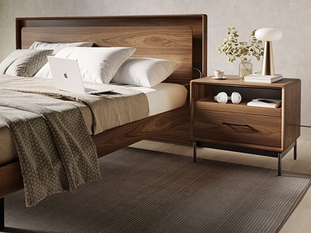 LINQ is a modern and minimalistic bedroom collection with clean lines that blend with subtle curves.