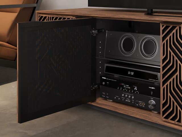 Elements 8703 TV stand storage credenza cabinet BDI furniture media base walnut 540 405