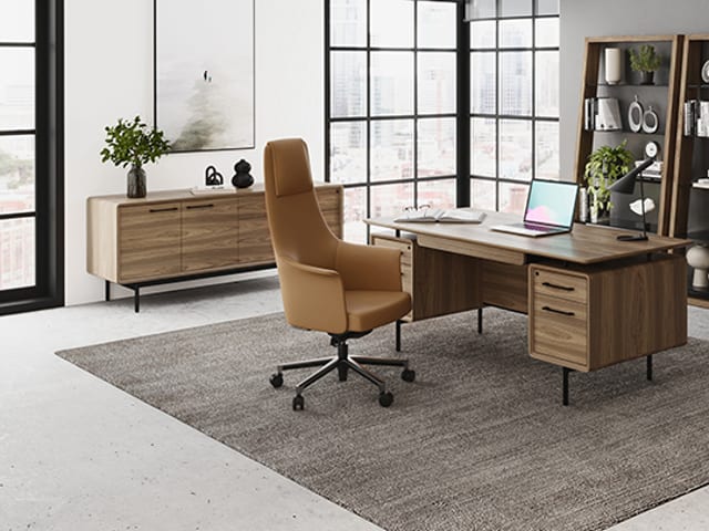 Linq office storage credenza 6829 BDI furniture mid century modern 540 405