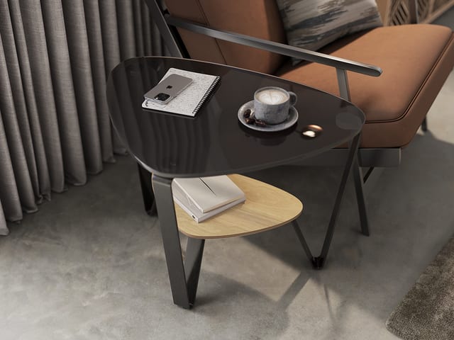 Dino 1367 Modern Glass End Table | BDI Furniture