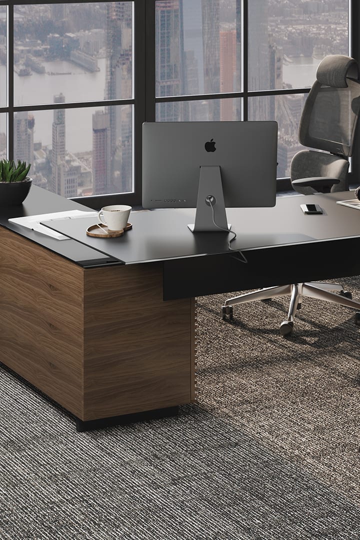 Larix forest 12*60(B)テーブル&デスク Corridor 6531 Modern L-Shaped Executive Desk | BDI Furniture