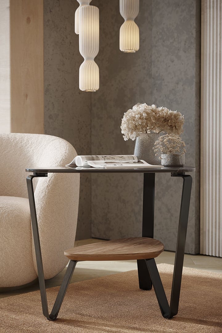 Dino 1367 Modern Glass End Table | BDI Furniture