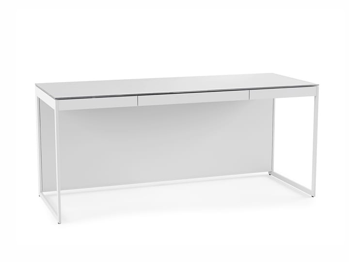 The Centro Office Desk in White by BDI with removable panels