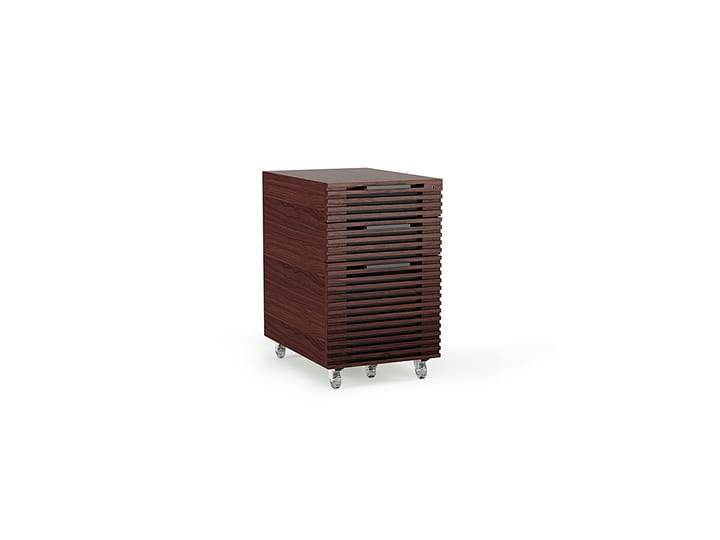 The Corridor Office Mobile File Pedestal by BDI in chocolate walnut with three locking drawers