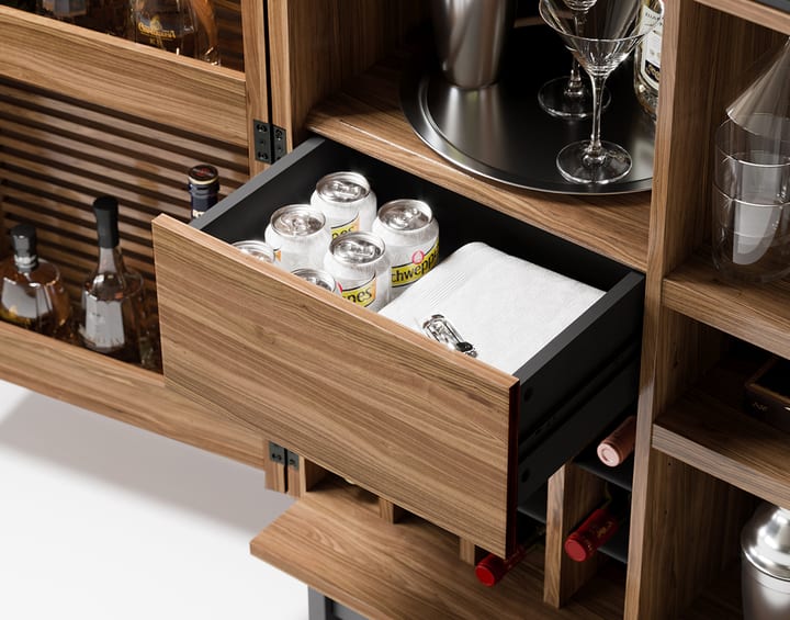 Corridor modern home Bar 5620 BDI walnut split
