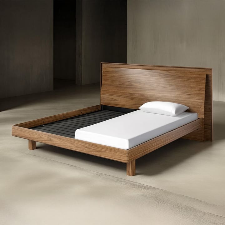 Kava bed king 9619 BDI walnut cushioned platform 720x720 b