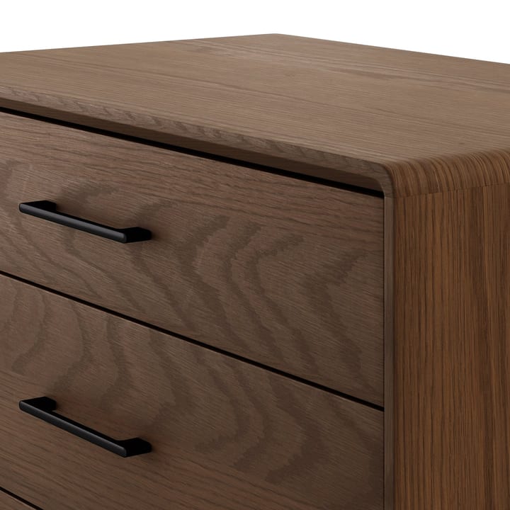 Linq 9185 modern wood bedroom 5 drawer tall chest bdi furniture mocha curves 720