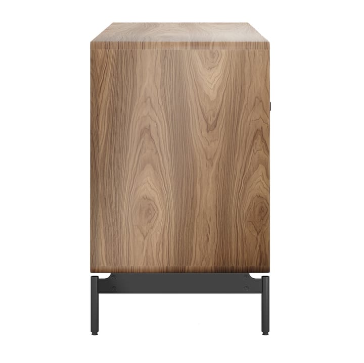 The LINQ 9186 dresser is crafted with beautiful natural walnut hardwoods and hardwood veneers
