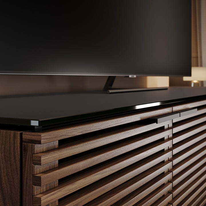 Corridor media BDI hardwood louvered doors walnut 720