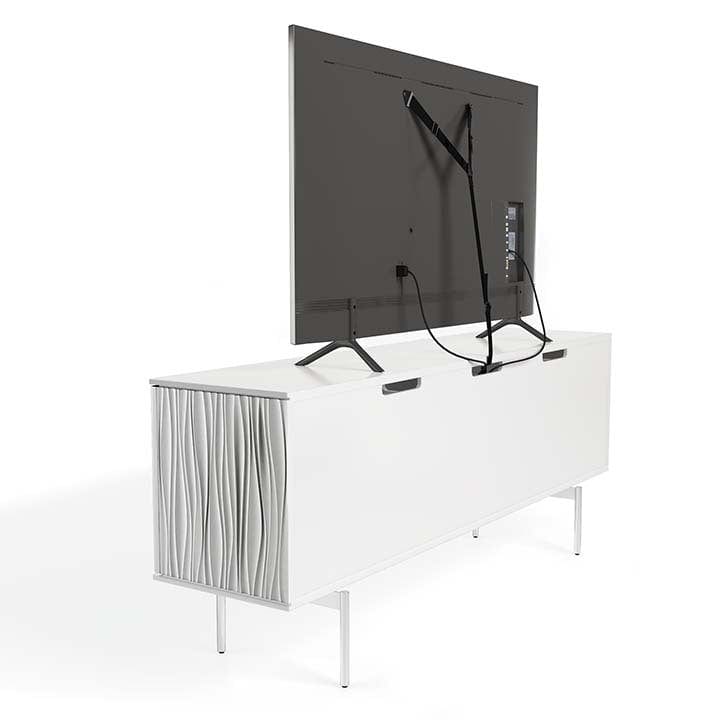 Tanami 7109 bdi white storage credenza tv cabinet wire management safety strap 720
