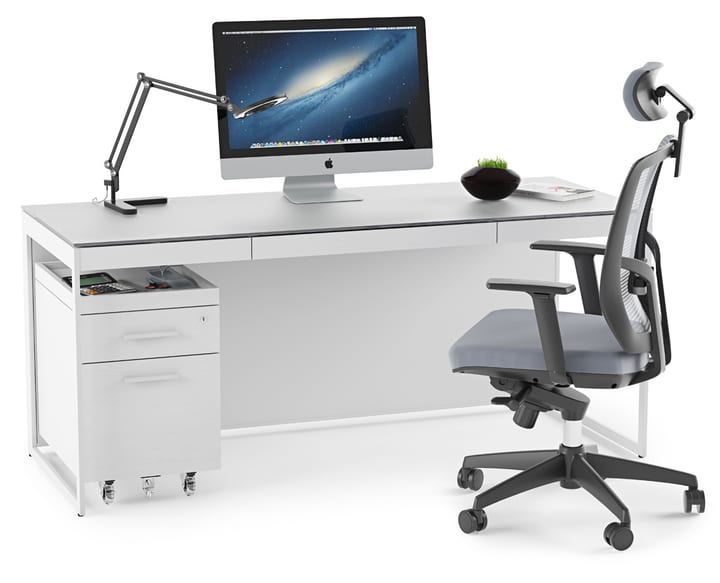 The Centro Mobile File Cabinet in White by BDI for complete home office