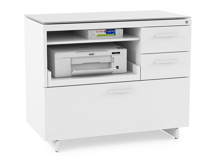 Centro 6417 White Multifunction Office Cabinet | BDI Furniture