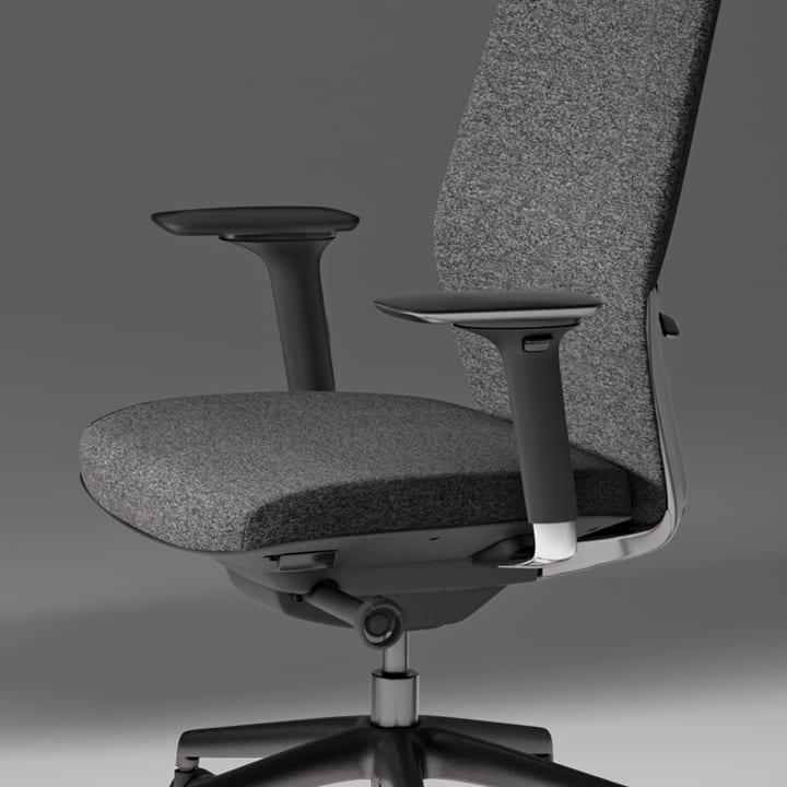 Coda 3521 black 3522 white home office task chair bdi furniture seat depth adjustable armrests 720