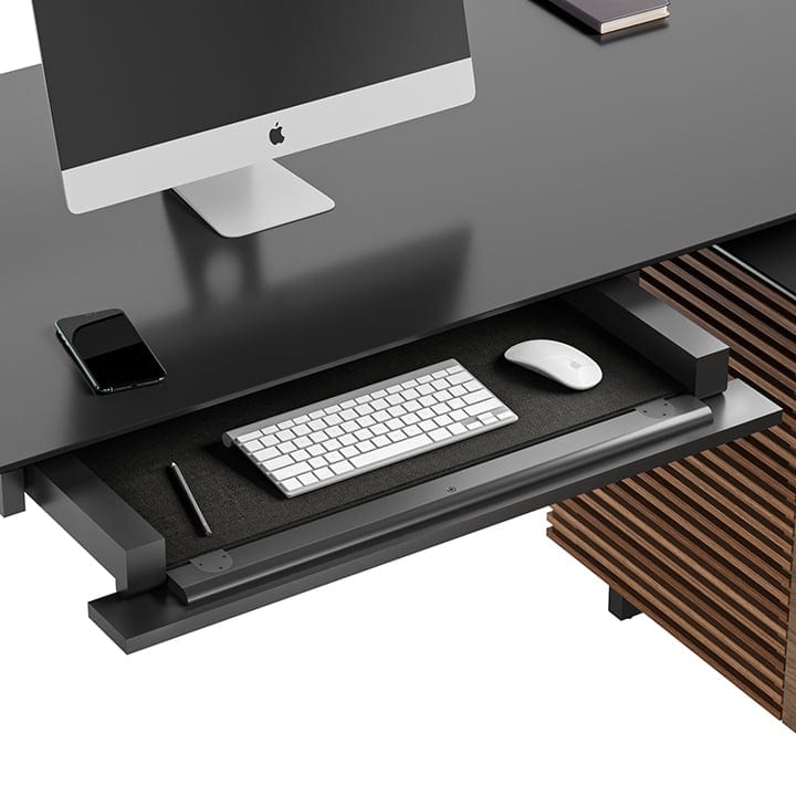 Keyboard drawer on the Corridor 6531 L-Desk by BDI Furniture.